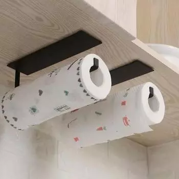 1 шт. - Самоклеящиеся держатели для бумаги под кухонными шкафами, держатели для туалетной бумаги и полотенец, бытовые принадлежности для кухни и ванной комнаты