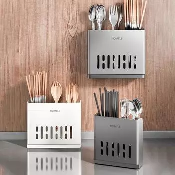 1 шт. Самоклеящиеся палочки для еды, трубка, настенная кухонная полка, пластиковая коробка для хранения, стойка, слив