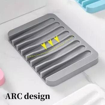 1 шт. Самоосушающаяся мыльница, силиконовый держатель для мыла, многофункциональный нескользящий коврик для хранения без отверстий для ванной комнаты и кухни