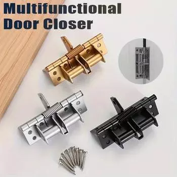 1 шт. Самозакрывающаяся пружинная петля, бесшумная автоматическая закрывающаяся дверца, доводчик для шкафа, 90-градусная петля, мебельная фурнитура, аксессуары латунный