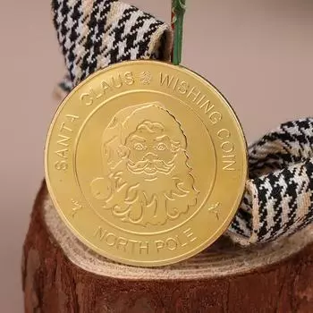 1 шт. Санта-Клаус пожелание монета сувенир подарок Счастливого Рождества позолоченный сувенир монета декоративная памятная монета домашний декор one size