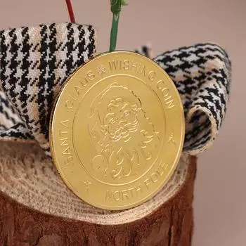 1 шт. Санта-Клаус пожелание монета сувенир подарок Счастливого Рождества позолоченный сувенир монета декоративная памятная монета домашний декор