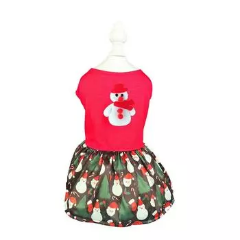 1 шт Санта-Клаус Рождественская елка Печатный Косплей Необычные Рождественские Платья Для Собак Одежда Для Маленьких Собак L