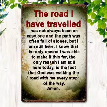 1 шт., сарказм металлический винтажный алюминиевый знак (8 x12 ), Забавный постер «Путь, по которому я иду», декор для стен на открытом воздухе, декор для крыльца, гаража, дома чёрный