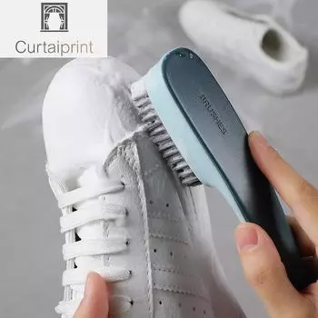 1 шт., щетка для чистки обуви, пластиковая щетка для чистки одежды, бытовой инструмент для чистки белья, аксессуары для чистки белья серый