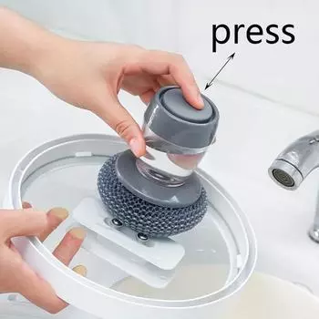 1 шт., щетка для мытья посуды с добавкой, кухонный гаджет для чистки, антипригарная щетка для сковороды, щетка для чистки без вреда, миска для кастрюли, щетка для ленивой чистки PC
