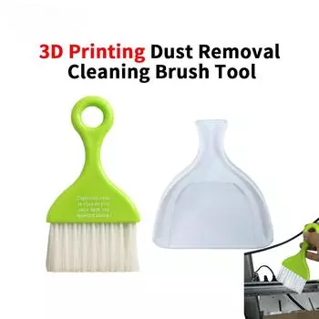 1 шт., щетка для удаления пыли с 3D-печатью и совком для очистки рабочего стола, маленькая щетка, инструмент, аксессуары для 3D-принтера розовый