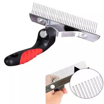 1 шт., щетка для волос для собак, щетка для ухода за домашними животными, расческа для домашних животных из нержавеющей стали, набор для расчесывания домашних животных, щетка для удаления линьки, зоотовары для собак, инструмент для удаления волос