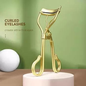 1 шт. щипцы для завивки ресниц из нержавеющей стали, подходят для любой формы и размера глаз, широкое отверстие, длительный эффект завивки ресниц, золото