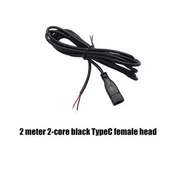 1 шт., сделай сам, ремонтный USB-кабель типа C, мужской, женский, 0,25/1/2 м, 2, 4-жильный контактный провод, кабель питания, дата, зарядный кабель, угловой удлинитель as the picture