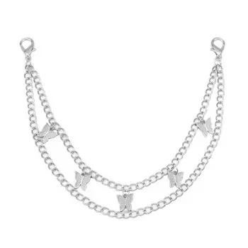 1 шт. Сделай сам ручки Бабочка Крест Жемчужная подвеска Цепь для наплечной сумки Замена Аксессуары для сумки Многослойная металлическая цепь для сумки