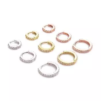 1 шт. серьги-гвоздики из циркония для женщин, модные ювелирные изделия, круглые серьги для пирсинга из нержавеющей стали для подростков, манжеты для ушей