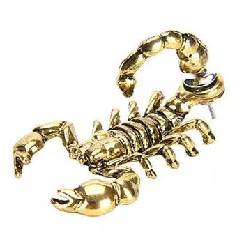 1 шт. Серьги-гвоздики в виде скорпиона из металла с изображением животных 3D 3.4*2.2cm
