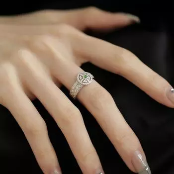 1 шт., серьги из кружевного плетения с изумрудами для женщин, пары, модные элегантные ювелирные аксессуары для помолвки и вечеринки 17mm серебряный