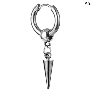 1 шт. серьги-кресты из нержавеющей стали для женщин и мужчин, крутые панк-украшения, пирсинг, круглая пряжка для ушей, висячие серьги, подарки