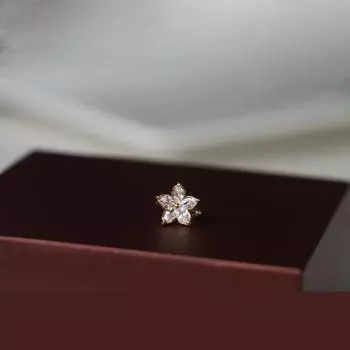 1 шт. серьги, не выцветающие, не ржавеющие, цветочные, U-образные ушные манжеты для вечеринки золотистый