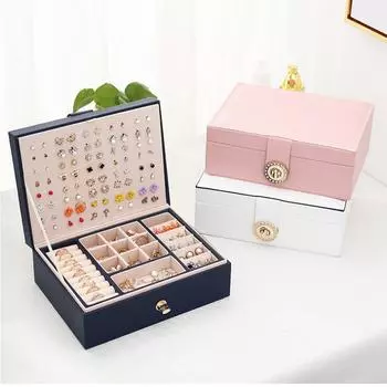 1 шт. Серьги, ожерелье, шкатулка для украшений, органайзер для сережек, органайзер для колец, органайзер для сережек белый