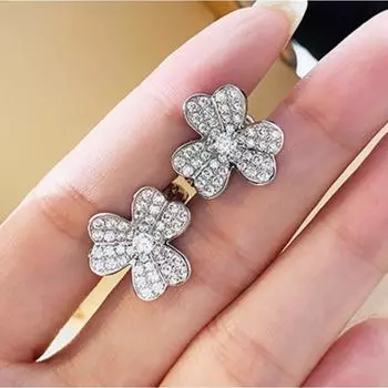 1 шт. серьги с изображением счастливой травы и цветка уха, новые серьги с изображением донника для женщин