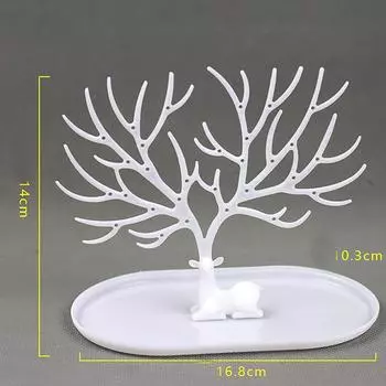 1 шт. серьги в виде оленя, ожерелье, кольцо, кулон, браслет, подставка для ювелирных изделий, поднос, стеллажи для хранения, органайзер, держатель A2