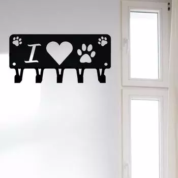 1 шт. Сердце Собака Крючок Металлический Подвесной Настенный Арт-Домашний Декор Аксессуары, Вешалки-Органайзеры Крючки - Rustic Iron Craft светло-серый