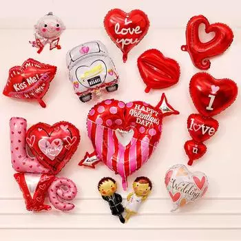 1 шт., сердце, свадьба, день Святого Валентина, я люблю тебя, алюминиевая фольга, гелиевый шар, церемония помолвки, украшение для вечеринки, юбилейные шары