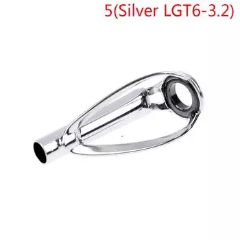 1 шт. серебристое/радужное направляющее кольцо с верхним кончиком без путаницы для спиннинговой удочки