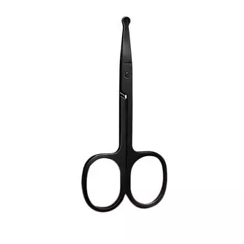 1 шт. серебристые зеркальные черные круглые безопасные ножницы для волос в носу нейтральные ножницы из нержавеющей стали