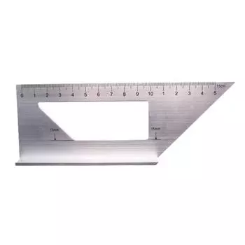 1 шт. серебряная многофункциональная квадратная линейка угла 45/90 градусов, измерительный инструмент для деревообработки