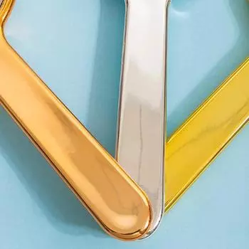 1 шт. Серебряная/золотая эллиптическая гальванизированная ручка для макияжа, зеркала для красоты, портативные круглые, для рук, маленькие аксессуары для макияжа серебряный