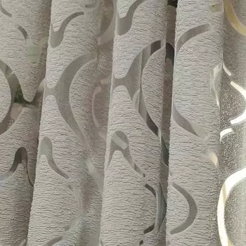 1 шт. серия Nuan 10% затемнение модный универсальный тюль персонализированный цветочный жаккард прозрачная занавеска для кухни гостиная спальня окно домашний декор W100cm x L130cm серый