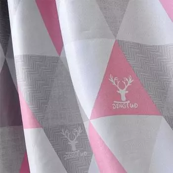 1 шт. Серия Nuan 70-80% Светонепроницаемые шторы Скандинавский стиль Шторы с ромбовидным узором для спальни гостиной балкона окна для домашнего декора W100cm x L130cm розовый