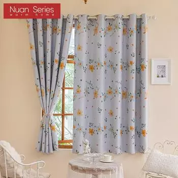 1 шт. серия Nuan 70-80% затемнение, модные и теплые детские напечатанные короткие шторы для спальни гостиной домашнего декора W100cm x L200cm оранжевый