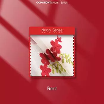 1 шт. серия Nuan изысканная и универсальная в пасторальном стиле красная цветочная вышитая прозрачная занавеска тюль для гостиной спальни украшение окна домашний декор 100x200cm красный