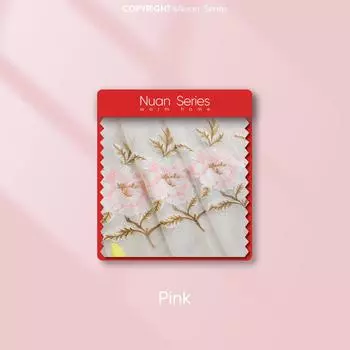 1 шт. серия Nuan натуральные весенние розовые цветы деревенский стиль вышитые прозрачные занавески тюль для гостиной спальни украшение окна домашний декор W100cm x L260cm розовый