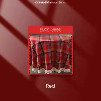 1 шт., серия Nuan, рождественская клетчатая скатерть с кисточками и каймой, скатерть в стиле ретро для украшения вечеринки, скатерть для кухни, обеденного стола, журнального столика, домашнего декора Square -60x60cm красный