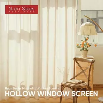 1 шт. серия Nuan современная однотонная роскошная тюль-занавеска с ажурным узором в виде рыбьей кости для спальни, прозрачная занавеска для домашнего декора W100cm x L130cm белый
