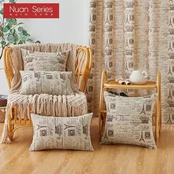 1 шт. серия Nuan современная стилистика винтажная Эйфелева башня напечатанная мягкая наволочка для дивана-кровати гостиной спальни домашнего декора 30x50 см/45x45 см/50x50 см 30cm x 50cm