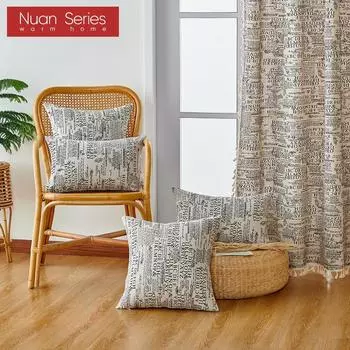 1 шт. серия Nuan современная универсальная художественная хлопковая и льняная наволочка с принтом удобная и мягкая для дивана гостиной спальни домашнего декора 30cm x 50cm