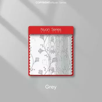 1 шт., серия Nuan, современный художественный роскошный оконный тюль, полупрозрачный, с вышитыми листьями гинкго, для гостиной, спальни, окна, домашнего декора 100x200cm серый