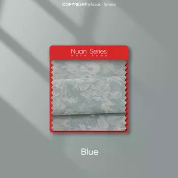 1 шт. серия Nuan, степень затенения 70-80%, жаккардовая текстура затенения, занавеска, кружево, занавеска для спальни, гостиной, украшения окна, домашнего декора No Lace-W100cm x L130cm синий