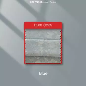 1 шт. серия Nuan, степень затенения 70-80%, жаккардовая текстура затенения, занавеска, кружево, занавеска для спальни, гостиной, домашнего декора No Lace-W100cm x L130cm синий