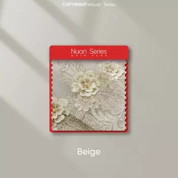 1 шт. серия Nuan в европейском стиле, роскошная трехмерная вышивка, прозрачная занавеска для гостиной, спальни, украшения окна, домашнего декора 100x260cm бежевый