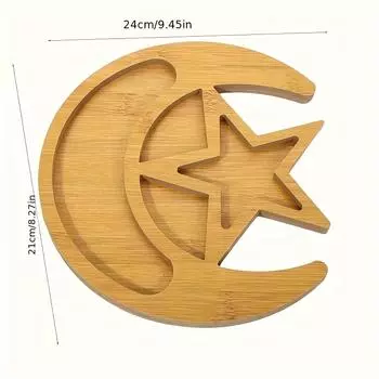 1 шт. - Сервировочное блюдо в виде полумесяца и звезды - Новинка Поднос для закусок и фруктовых десертов, Домашняя сервировочная тарелка для салата, барбекю, закусок