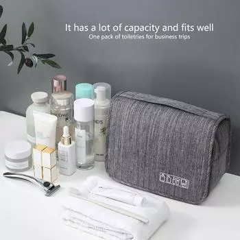 1 шт. Серые высококачественные дорожные косметички, женские водонепроницаемые косметички, туалетные принадлежности, сумка для хранения, сухая и влажная, разделительная