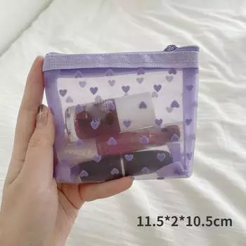 1 шт. сетчатая косметичка для женщин, девушек, несессер, прозрачная сумка-органайзер для макияжа, чехол, женские сумки для туалетных принадлежностей, помады, косметики