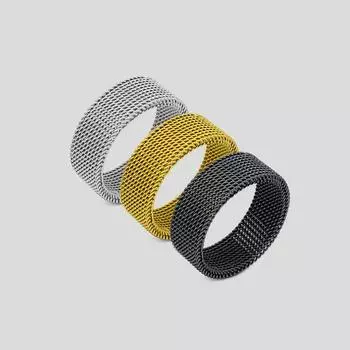 1 шт. сетчатое кольцо из нержавеющей стали, мужские и женские кольца из титановой стали, украшения 7