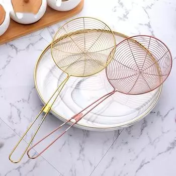 1 шт сетчатое ситечко нержавеющая сталь Прочная кухонная мука Ручной экран Сетка Ситечко Мука Сито Масло Ситечко Дуршлаг Silver