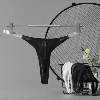 1 шт., сетчатые нейлоновые трусы, стринги, нижнее белье, трусики, нижнее белье, прозрачный тонкий чехол с низкой талией, сексуальное M белый