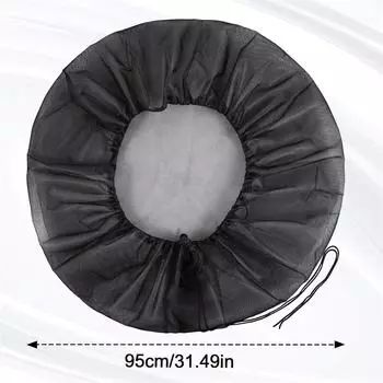 1 шт. сетчатый чехол для дождевых бочек, 95 см регулируемый чехол для бочки с водой, сетчатый чехол для бочки с водой, защита от насекомых и падающих листьев для сада на открытом воздухе 1pc