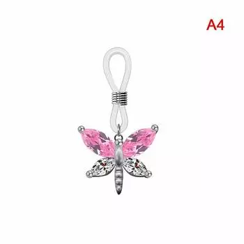 1 шт. сексуальная кисточка хрустальная бабочка кулон поддельное кольцо для соска для женщин украшение